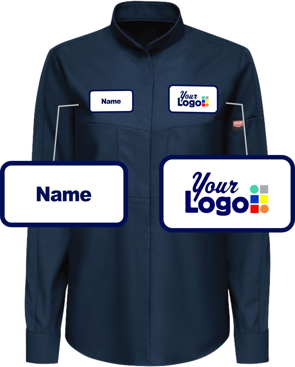 RedKap L/S Pro+ Oilblok & Mimix Custom Work Shirt, color: Navy