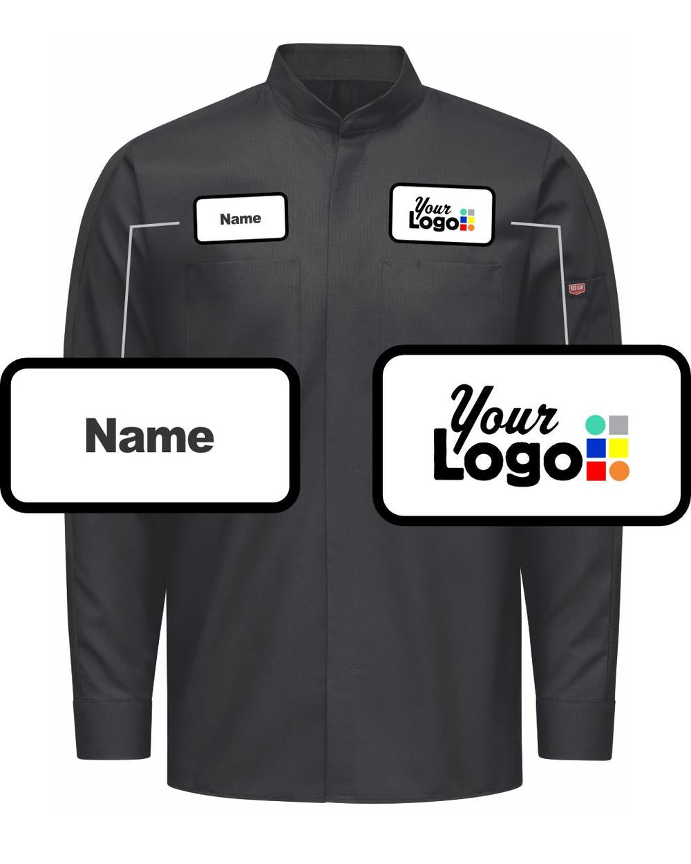 RedKap L/S Pro+ Oilblok & Mimix Custom Work Shirt, color: Black