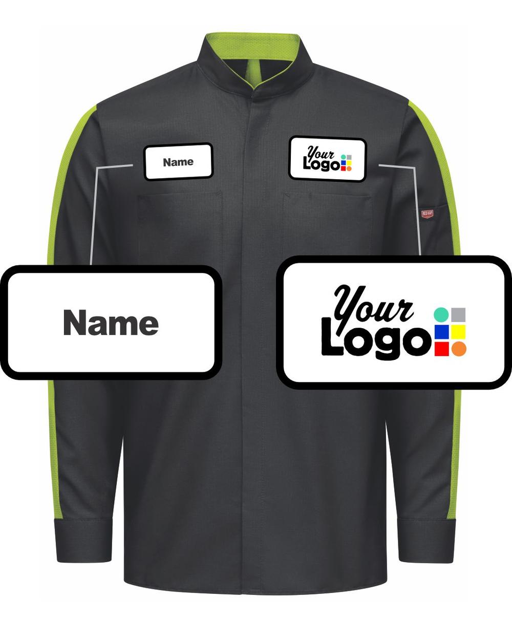 RedKap L/S L/S Pro+ Oilblok & Mimix Custom Work Shirt, color: Black/Yellow