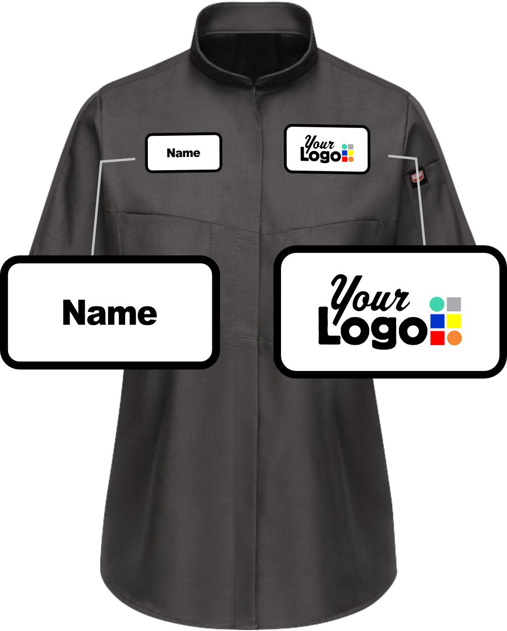 RedKap L/S Pro+ Oilblok & Mimix Custom Work Shirt, color: Charcoal