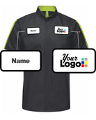 RedKap S/S Pro+ Oilblok & Mimix Custom Work Shirt, color: Black/Yellow