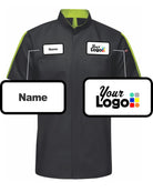 RedKap S/S Pro+ Oilblok & Mimix Custom Work Shirt, color: Black/Yellow