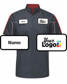 RedKap S/S Pro+ Oilblok & Mimix Custom Work Shirt, color: Charcoal/Fireball