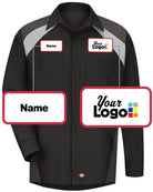RedKap L/S Tri-Color Shop Custom Work Shirt, color: Black/Charcoal