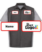 RedKap S/S Crew Custom Work Shirt, color: Charcoal/Grey