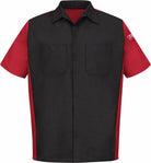 RedKap S/S Audi Tech Automotive Shirt, color: Black/Red