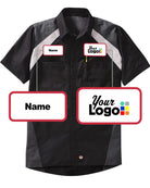 RedKap S/S Tri-Color Shop Custom Work Shirt, color: Black/Charcoal