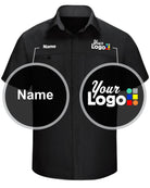 RedKap S/S Performance Plus Custom Work Shirt, color: Black/Charcoal