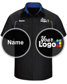 RedKap S/S Performance Plus Custom Work Shirt, color: Black/Royal Blue