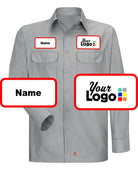 RedKap L/S Class-A Custom Work Shirt, color: Grey