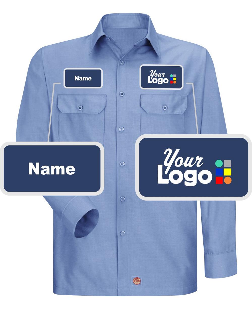 RedKap L/S Class-A Custom Work Shirt, color: Light Blue