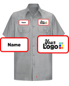 RedKap S/S Class-A Custom Work Shirt, color: Grey