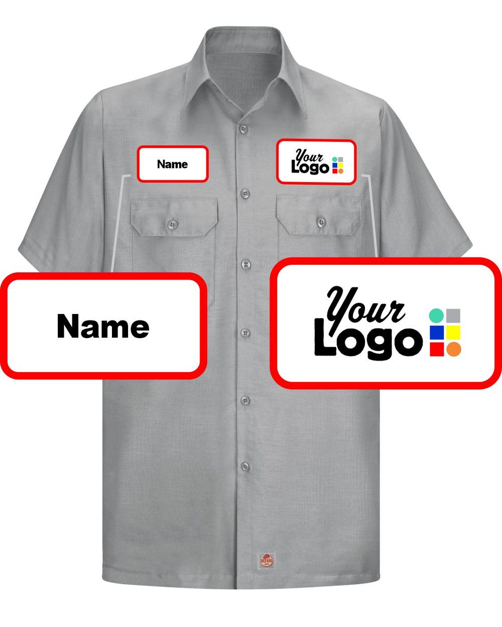 RedKap S/S S/S Class-A Custom Work Shirt, color: Grey
