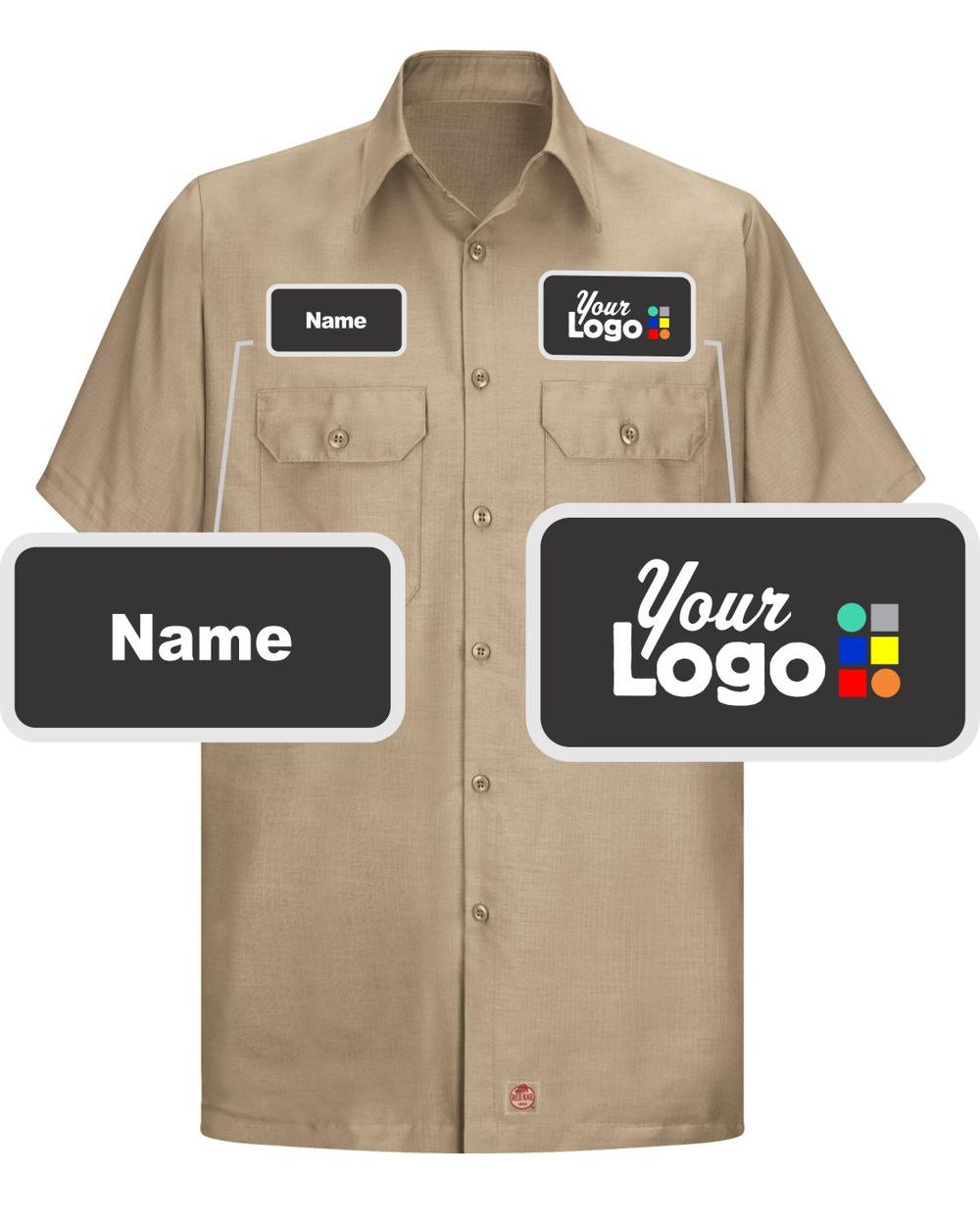 RedKap S/S S/S Class-A Custom Work Shirt, color: Khaki