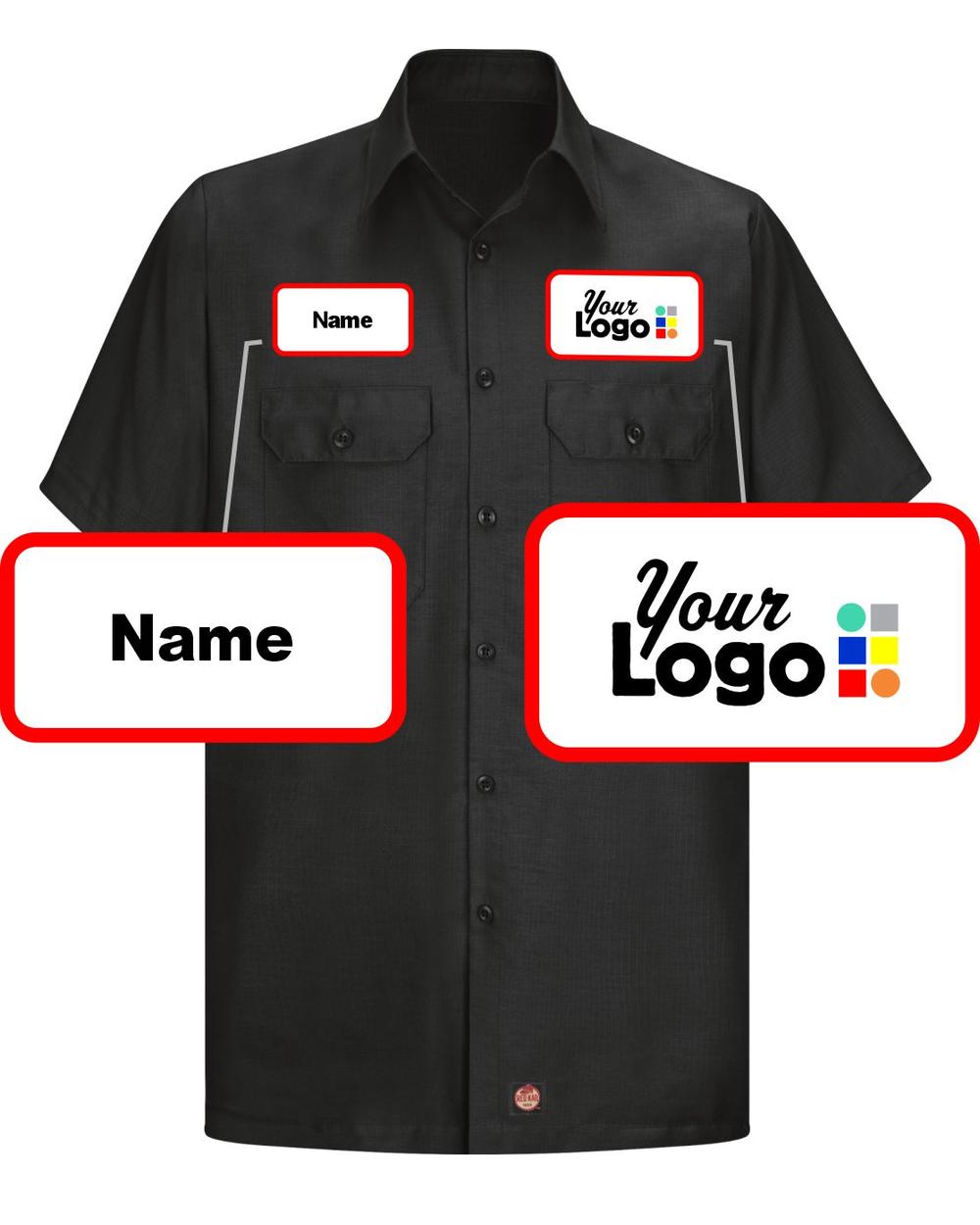 RedKap S/S Class-A Custom Work Shirt, color: Black