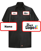 RedKap S/S Class-A Custom Work Shirt, color: Black