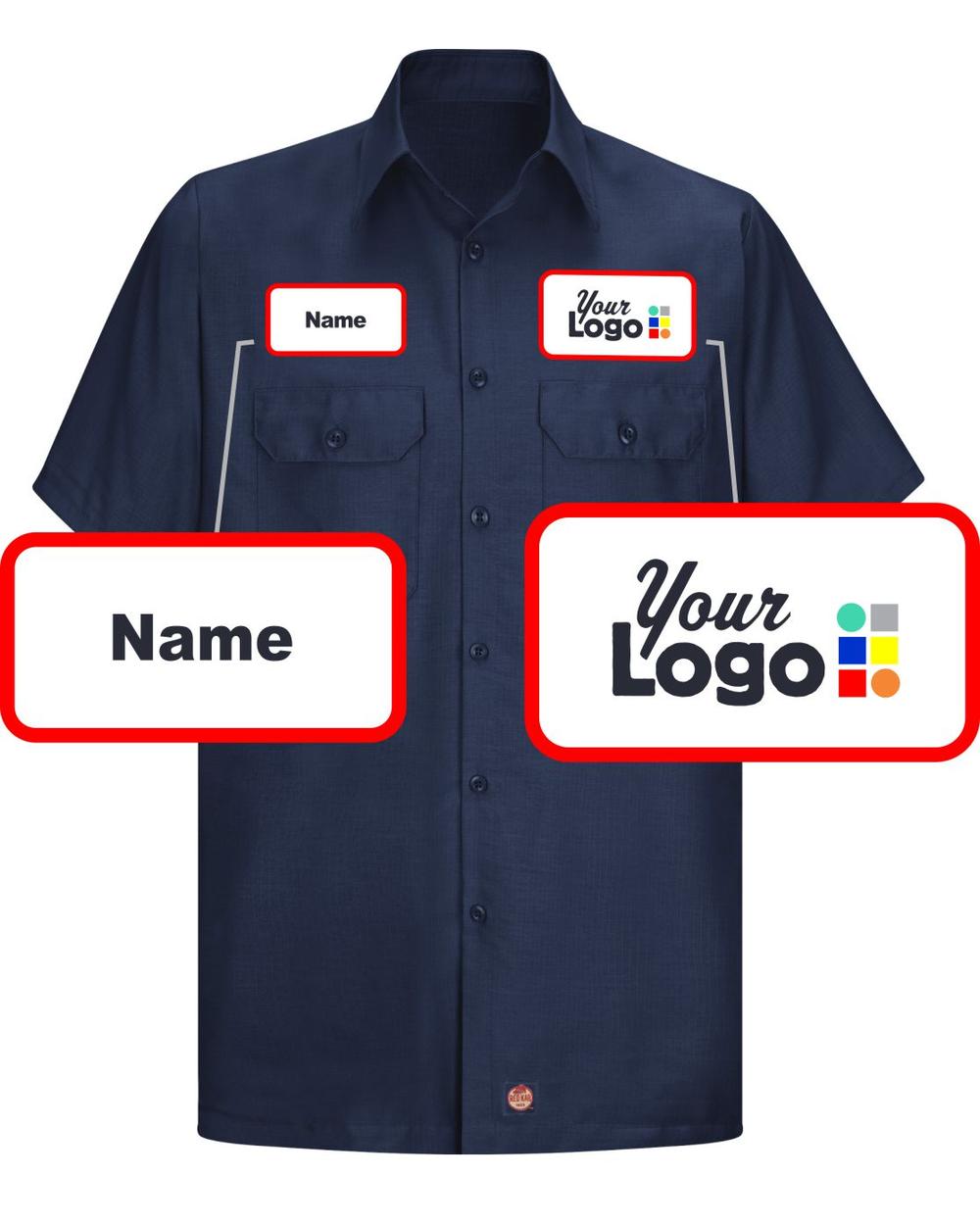 RedKap S/S Class-A Custom Work Shirt, color: Navy