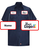 RedKap S/S Class-A Custom Work Shirt, color: Navy