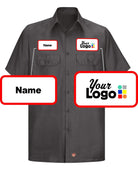 RedKap S/S Class-A Custom Work Shirt, color: Charcoal