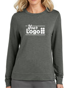 TravisMathew Long Weekend Crew Custom Sweatshirt, color: Dark Grey Heather
