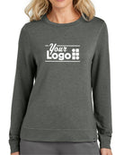 TravisMathew Long Weekend Crew Custom Sweatshirt, color: Dark Grey Heather