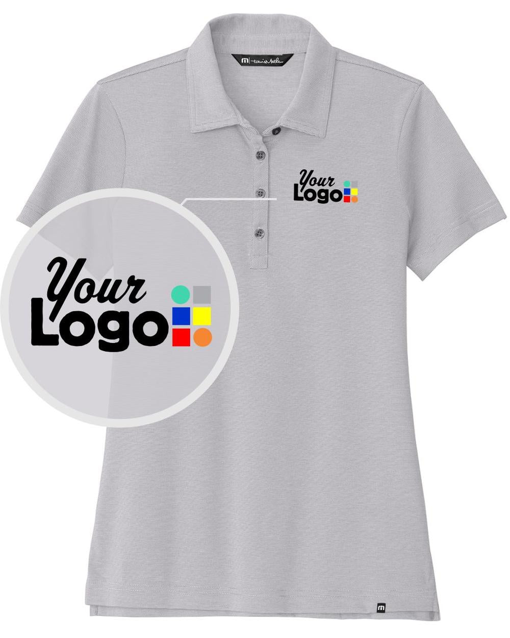 TravisMathew S/S Sunnyvale Custom Golf Shirt, color: Light Grey Heather