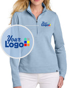 TravisMathew Coveside 1/2 Zip Custom Pullover, color: Light Blue Heather