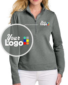 TravisMathew Coveside 1/2 Zip Custom Pullover, color: Dark Grey Heather