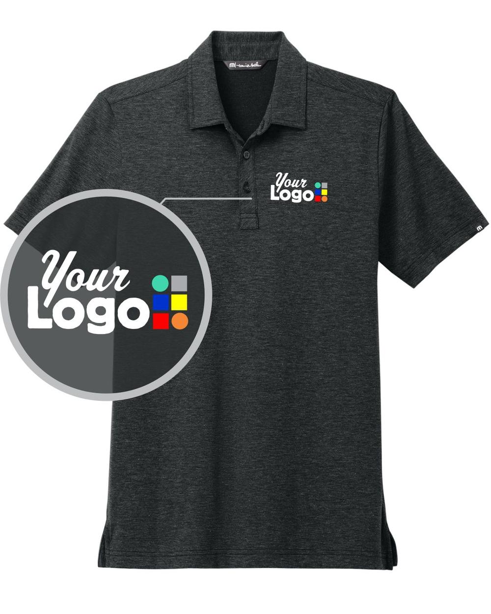 TravisMathew S/S Sunnyvale Custom Golf Shirt, color: Black Heather