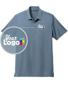 TravisMathew S/S Cabana Solid Custom Golf Shirt, color: Light Denim Blue