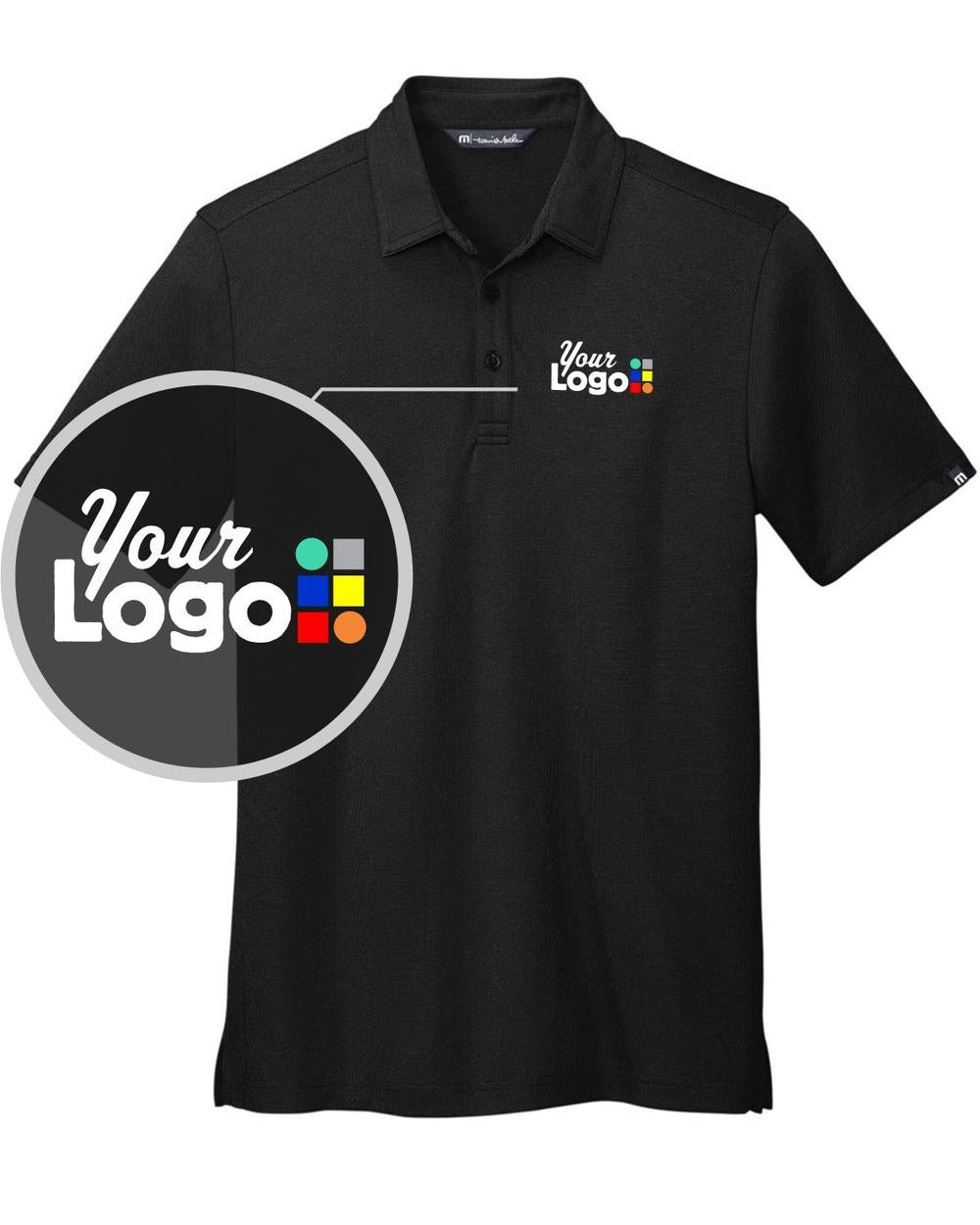 TravisMathew S/S Coto Performance Custom Golf Shirt, color: Black