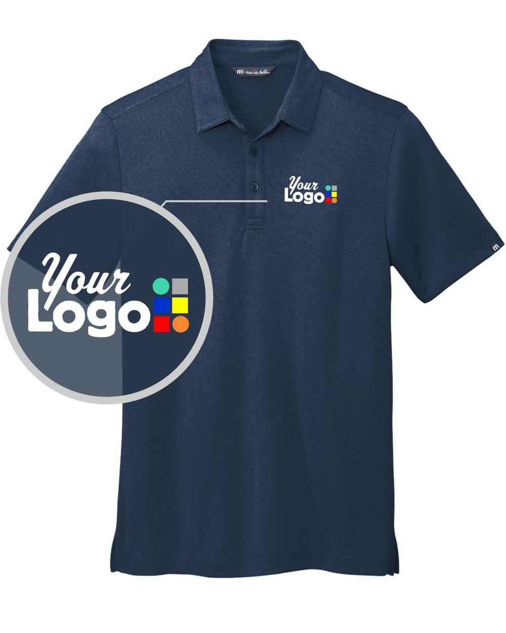 TravisMathew S/S Coto Performance Custom Golf Shirt, color: Blue Nights