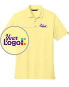 TravisMathew S/S Oceanside Heather Custom Golf Shirt, color: Pale Banana Heather