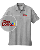 TravisMathew S/S Oceanside Heather Custom Golf Shirt, color: Quiet Shade Grey Heather