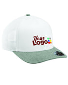 TravisMathew Cruz Colorblock Trucker Custom Cap, color: White/Heather Grey