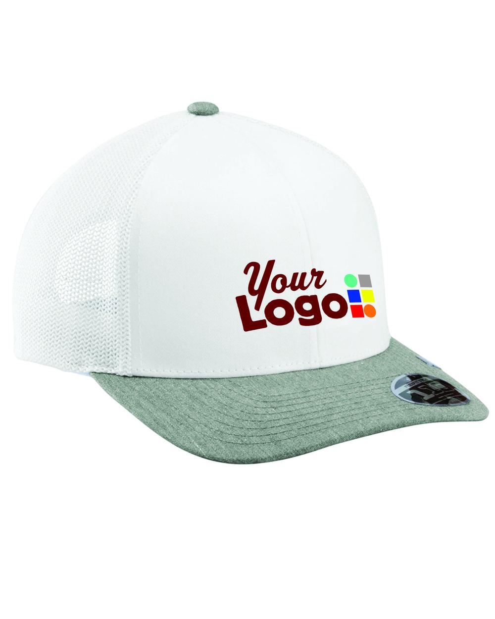 TravisMathew Cruz Colorblock Trucker Custom Cap, color: White/Heather Grey