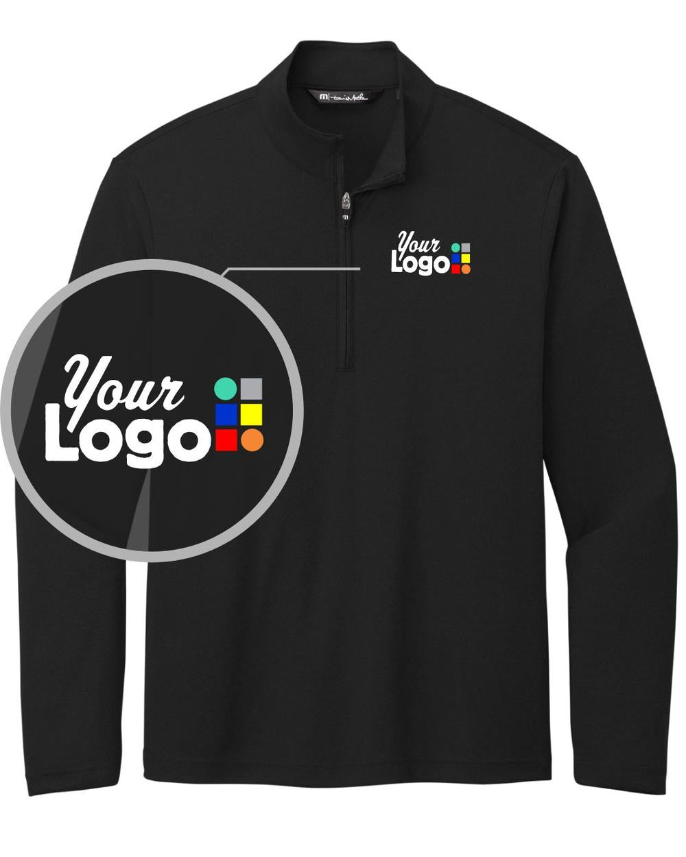 TravisMathew Coto Performance Custom Pullover, color: Black