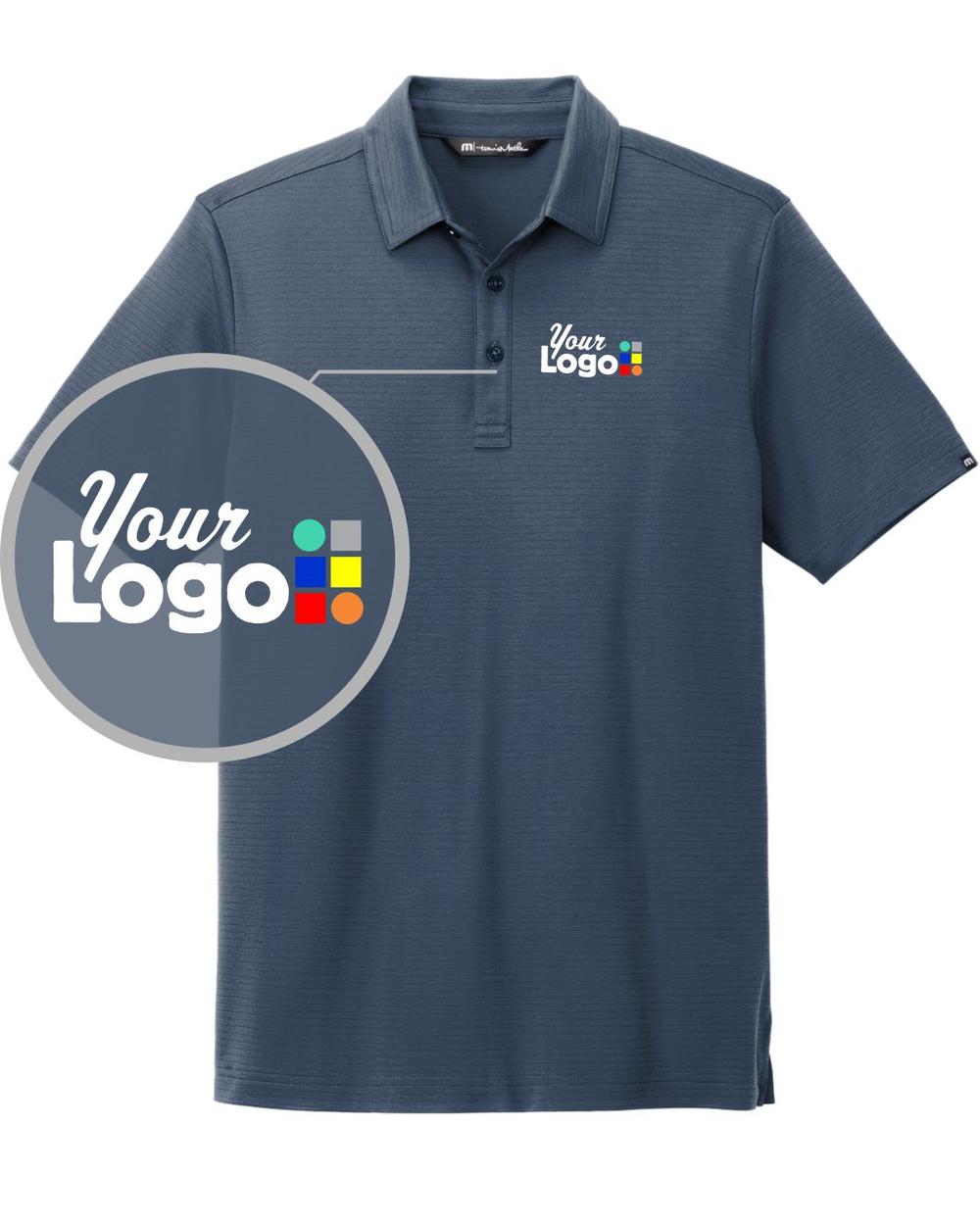 TravisMathew S/S Bayfront Solid Custom Golf Shirt, color: Insignia Blue