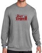 TravisMathew Long Weekend Crew Custom Sweatshirt, color: Light Grey Heather