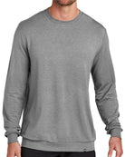 TravisMathew Long Weekend Crew Custom Sweatshirt, color: Light Grey Heather