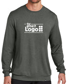 TravisMathew Long Weekend Crew Custom Sweatshirt, color: Dark Grey Heather