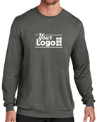 TravisMathew Long Weekend Crew Custom Sweatshirt, color: Dark Grey Heather