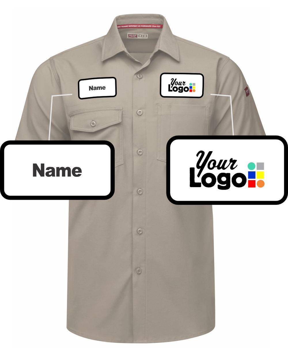 RedKap S/S Cooling Custom Work Shirt, color: Sand