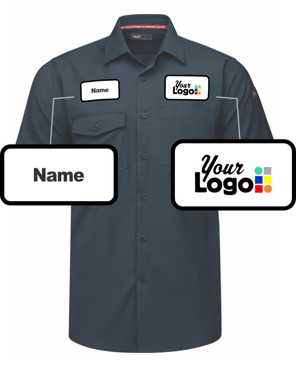 RedKap S/S Cooling Custom Work Shirt, color: Arctic