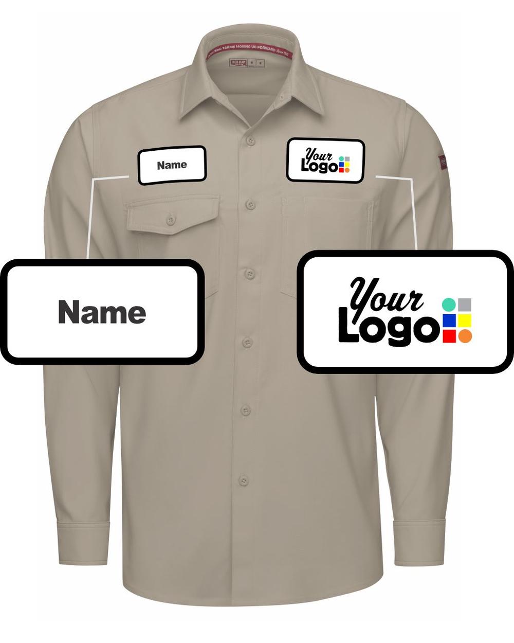 RedKap L/S L/S Cooling Custom Work Shirt, color: Sand