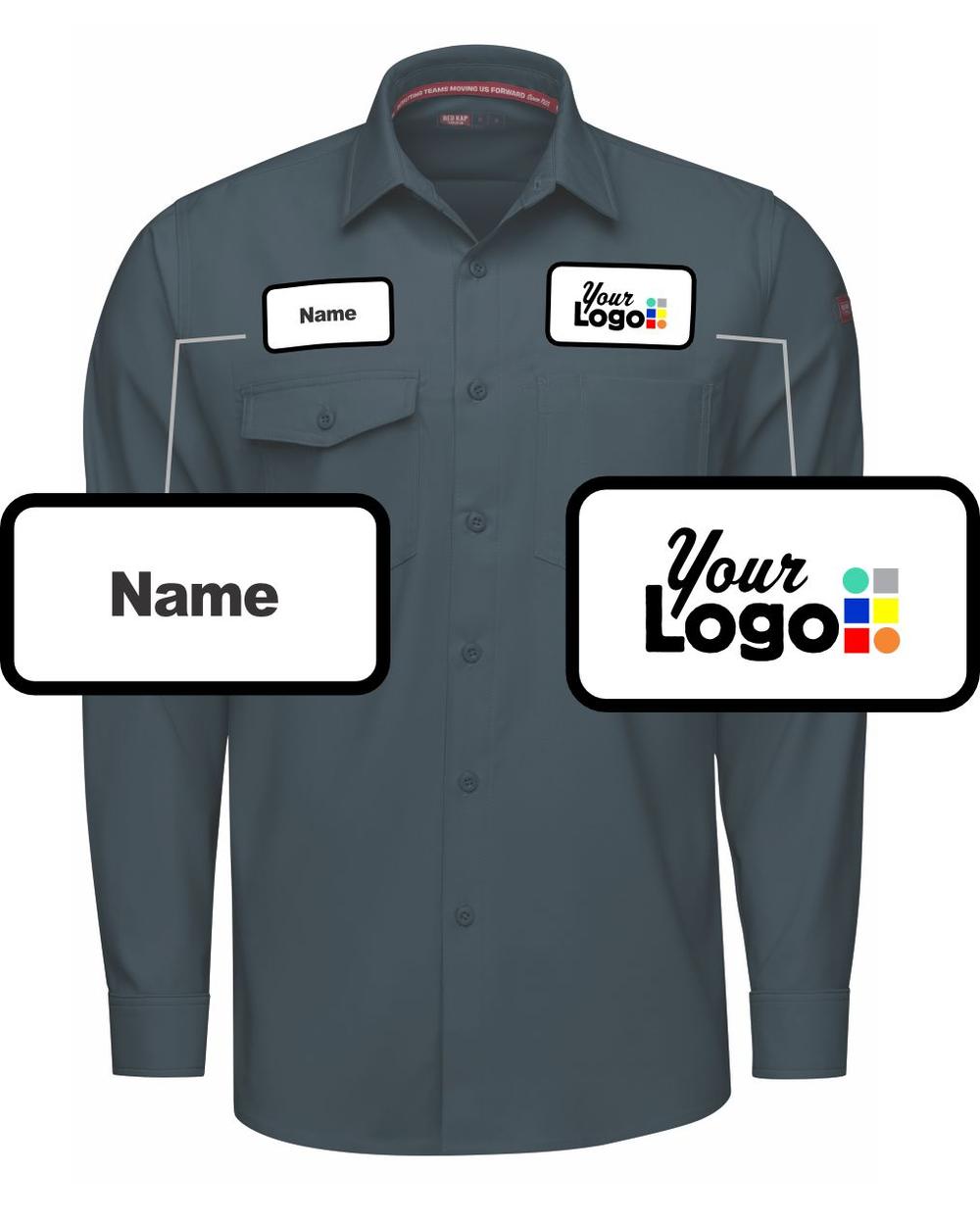RedKap L/S L/S Cooling Custom Work Shirt, color: Arctic