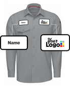 RedKap L/S Cooling Custom Work Shirt, color: Gravel