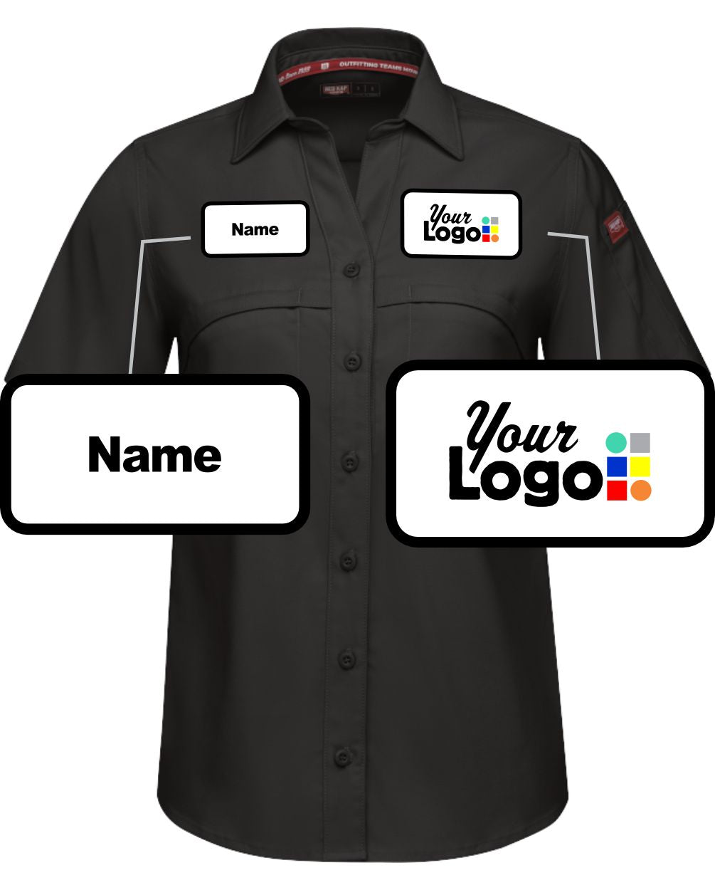 RedKap S/S Cooling Custom Work Shirt, color: Black