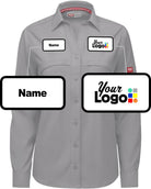 RedKap L/S Cooling Custom Work Shirt, color: Gravel