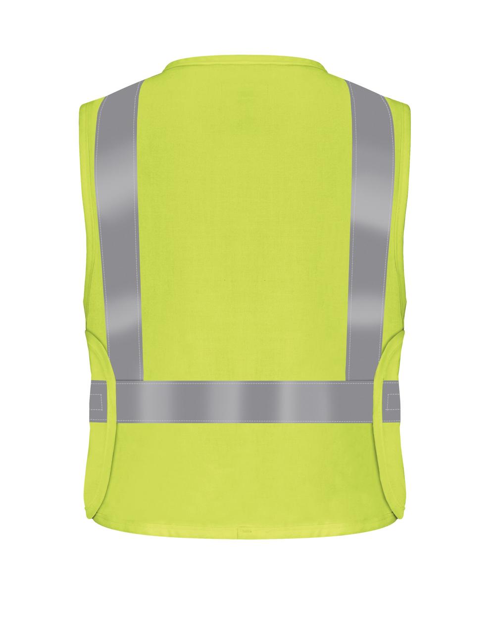 Bulwark Safety Flame Resistant Vest, color: Yellow/Green